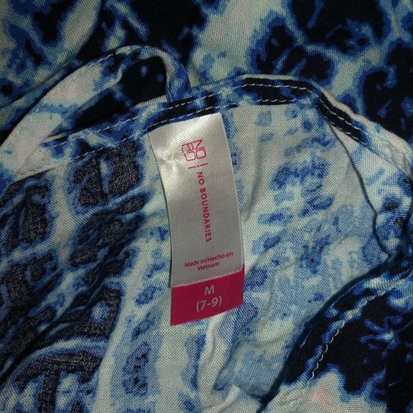 blue tie-dye v-neck crop cut T-back tank top - Picture 7 of 7